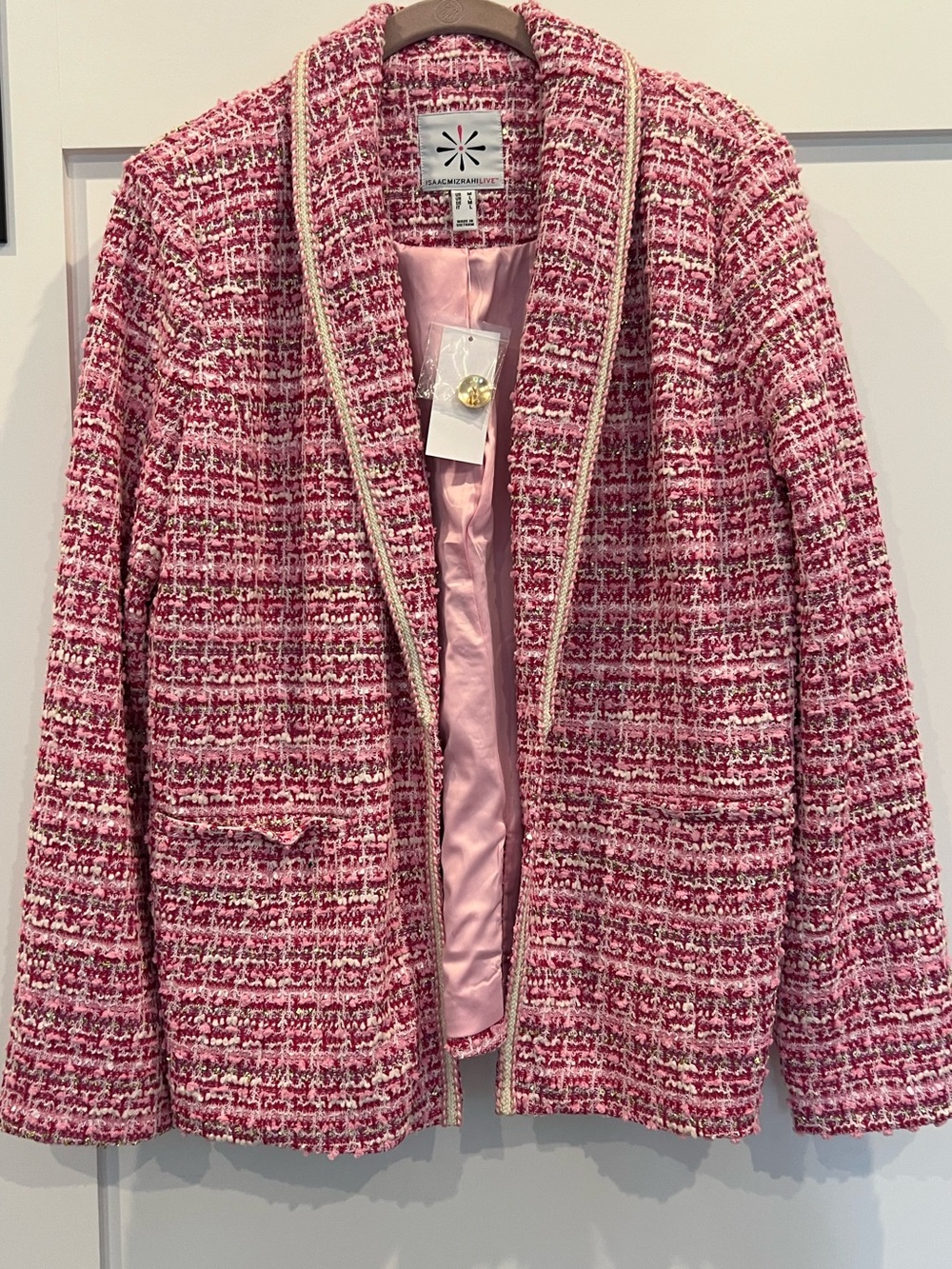 NWT Isaac Mizrahi pink jacket